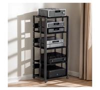 ÉTagèRe Support Audio Meuble pour Lecteur de disques, Support d'angle pour Composants stéréo, Support multimédia, Lecteur CD, DVD, récepteur, Platine, Console de Jeu, amplificateur, Meuble p