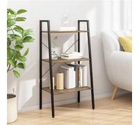 Etagère sur pied 3 niveaux Marron foncé et noir 56x35x108 cm