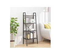 Etagère sur pied 4 niveaux Noir 56x35x140 cm