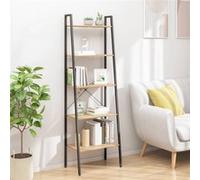 Vidaxl Étagère Debout 5 Niveaux Marron Clair Et Noir 56x35x174 Cm Multicolore