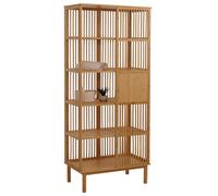 Étagère sur pied en bambou HWC-N81, armoire de salle de bain avec 5 étagères FSC® 186x80x45 cm Marron