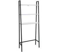 Étagère sur pied MENDLER HWC-K82 Industrial 155x64x25cm aspect marbre blanc Blanc G