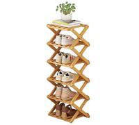 Étagère sur pied pliable for organisateur de chaussures, étagère à chaussures pliable, for porte d'entrée de placard, couloir d'entrée, étagère à chaussures sur pied étroite ( Color : Original color ,