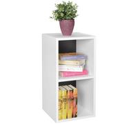 Étagère sur pied WL5.178 Bois 30x60x30 cm Moderne Blanc Noir