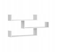 Étagère suspendue à trois niveaux, étagère murale moderne pour salon, 119 cm, bl