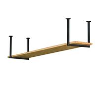 Étagère suspendue au plafond support de rangement flottant décoratif pour fleurs/plantes casier à vin pour restaurant balcon bar café, étagères en bois et structure métallique(1-layer 80x30x40cm)