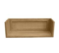 Étagère tablette murale en bois manguier massif et cannage rotin L60 cm ACANGE