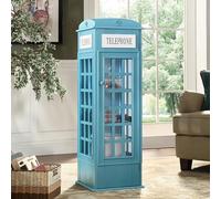 Étagère téléphonique en bois à 5 niveaux avec porte en acrylique, rangement de style vintage pour salons, librairies et cafés