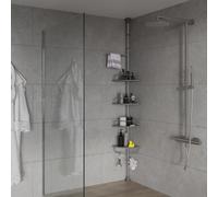Etagère Télescopique 4 Dépôt Étagère Coin Angulaire pour Douche Armoire D'Angle