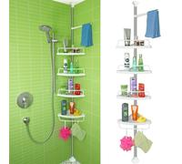 Etagère Télescopique 4 Dépôt Étagère Coin Angulaire pour Douche Armoire D'Angle