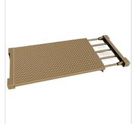 Étagère télescopique - Séparateur sans clous pour salle de bain, placard et armoire à chaussures - Pas de perçage nécessaire, solution de rangement réglable (marron, 75 x 120 x 35 cm)