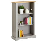 IDIMEX Etagère Tequila bibliothèques en Bois Style Mexicain avec 2 tablettes, dim 70 x 116 x 30 cm, en pin Massif lasuré Gris et Brun