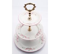Etagère Thun 1794, porcelaine tchèque, Bernadotte, rose, rayure rose, Thun