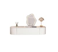 Etagere tiroir Murale Coins arrondis, glissières silencieuses, Coiffeuse avec Rangement Table de Toilette Murale, Coiffeuse Cosmétique pour Femmes et(80cm)