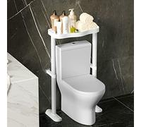 Etagere Toilettes WC Rangement Mural sans Percage Matériau Plastique Etagère de Salle de Bain 1/2/3 Étagères Meuble Etagères de WC Étagère Gain de Place (Size : One Floor)