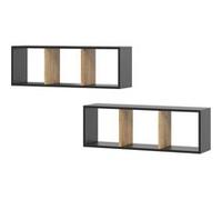 Etagère Tomy 54670 Anthracite/chêne doré G