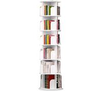 Étagère Tournante à 2/3/4/5/6 Niveaux Étagère Ronde Rotative Étagère à 360 Degrés Étagère D’Angle Pivotante Au Sol à 360° Salon, White, 51 * 190cm