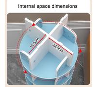 Étagère Tournante à 2/3/4/5/6 Niveaux Étagère Ronde Rotative Étagère à 360 Degrés Étagère D’Angle Pivotante Au Sol à 360° Salon, White, 46 * 97cm