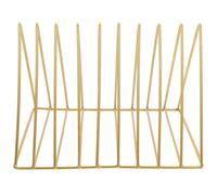 Étagère triangulaire en métal pour livres - Multifonctionnel - Support en fer forgé pour Boo, magazines et fichiers - Pratique pour le bureau