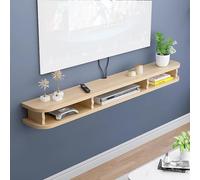Étagère TV flottante - Centre de divertissement mural moderne pour salon et chambre à coucher, console multimédia polyvalente