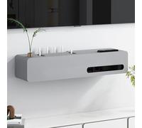 Étagère TV flottante - Décoration murale pour console multimédia, étagère utilitaire pour salon, chambre, salle multimédia, étagère d'angle, support TV, boîte de blindage de prise murale