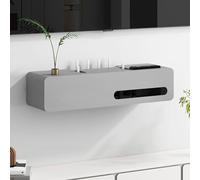 Étagère TV flottante - Décoration murale pour console multimédia, étagère utilitaire pour salon, chambre, salle multimédia, étagère d'angle, support TV, boîte de blindage de prise murale