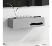 Étagère TV flottante - Décoration murale pour console multimédia, étagère utilitaire pour salon, chambre, salle multimédia, étagère d'angle, support TV, boîte de blindage de prise murale