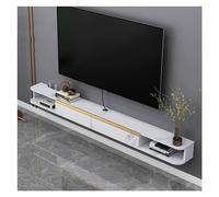 Étagère TV Flottante Meuble TV flottant mural, étagère flottante moderne sous TV avec porte rabattable et étagère de rangement ouverte, console centrale de divertissement avec rangement for salon, cha