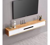 Étagère TV Flottante - Meuble TV Flottant Mural Suspendu, Meuble de Divertissement Multimédia 120cm, Étagère de Rangement (Color