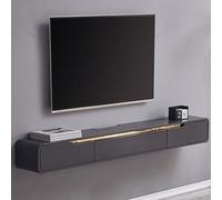 Étagère TV Flottante - Meuble TV Suspendu, Tableau Bas TV, Tableau TV, Meuble TV Flottant Mural, Meuble TV Flottant En Bois Fixé Au Mur, Meuble TV Flottant Composant Étagère(Grau,180*24*20cm)