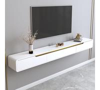 Étagère TV Flottante - Meuble TV Suspendu, Tableau Bas TV, Tableau TV, Meuble TV Flottant Mural, Meuble TV Flottant En Bois Fixé Au Mur, Meuble TV Flottant Composant Étagère(Weiß,150*24*20cm)
