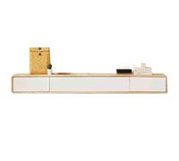 Étagère TV flottante moderne - Meuble mural en bois massif console multimédia élégante avec rangement pour salon, long meuble TV, solution de décoration d'intérieur chic.