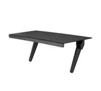 Étagère TV réglable pour Le Rangement | Matériau ABS, étagères d'écran 13" avec Support Stable, Espace supplémentaire pour Ordinateur Portable, routeur, Barre de Son, Console multimédia, Noir