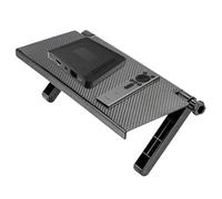 Étagère TV sans Perçage 33 Cm Support De Rangement Écran Réglable ABS Flottant | Support Routeur Console Audio TV Moniteur Salon Chambre Camping-Car