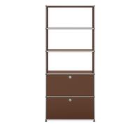 Étagère USM Haller à 2 portes M24 LIVRAISON RAPIDE marron - USM QS M24 22