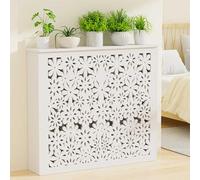 Étagère ventilée pour radiateur - Armoire chauffante décorative pour salon et salle de bain - Grille d'aération de sécurité - Solution de rangement au sol élégante 60 x 60 x 20 cm