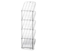 Étagère verticale à 3 niveaux en métal pour entrée, couloir, petits espaces et coins, étagères transparentes amovibles pour un accès facile