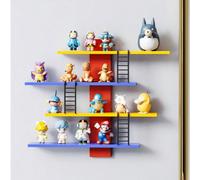 Étagère/Vitrine pliante haut de gamme | Sans perçage | Rangement et présentoir pour figurines/figurines d'action | Plateau de vanité multifonctionnel | Présentoir décoratif pour la maison Taille Uniqu