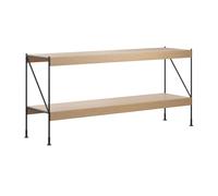 Audo Copenhagen Étagère Zet natural oak. 1x2. black steel base