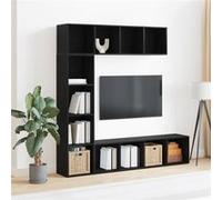 vidaXL – Ensemble bibliothèque / Meuble TV 3 pcs – Chêne fumé – 180×30×180 cm – Salon
