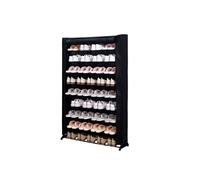 Étagère à chaussures - HERZBERG - HG8077-BLK - 9 niveaux - Couvercle - Cadre renforcé