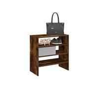 vidaXL Étagères à chaussures 2 pcs empilable chêne fumé 60x30x30,5 cm, meuble de rangement à chaussures, meuble à chaussures 858866