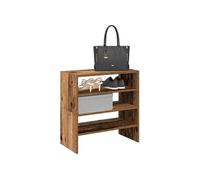 Etagères à chaussures 2 pcs empilable vieux bois 60x30x30,5 cm, meuble de rangement à chaussures, meuble à chaussures 858872