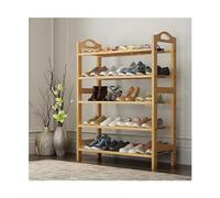 Étagères à chaussures Étagère à chaussures multicouche Simple, assemblage en bambou, petite armoire à chaussures, étagère à chaussures, organisateur de rangement for l'entrée Porte d'entrée(5 Layers-7