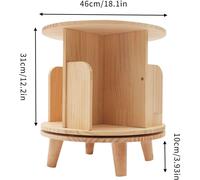 Étagères à livres Étagère sur pied pivotante multi-magasin 4 compartiments Étagère à dossiers Meubles pour le bureau Ménage