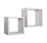 ÉTAGÈRES À MUR LOT DE 2 CUBES CHÊNE BLANCHI MOD. Q-BIS MAXI