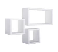 ÉTAGÈRES À MUR LOT DE 3 PC MODULAIRES BLANC MOD. TRIBÙ
