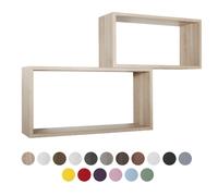 ÉTAGÈRES À MUR RECTANGULAIRES LOT DE 2 PC À CHOIX MOD. BISLUNGO