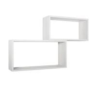 ÉTAGÈRES À MUR RECTANGULAIRES LOT DE 2 PC CHÊNE BLANCHI MOD. BISLUNGO