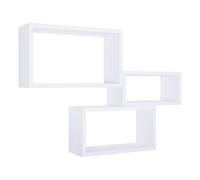 SANITEC Trittico Étagère Murale en Bois, Blanc, 15,5 x 45,0 x 27,0 cm, 3 unités